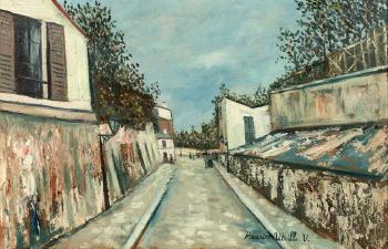 Rue Des Saules, Montmartre by 
																	Maurice Utrillo